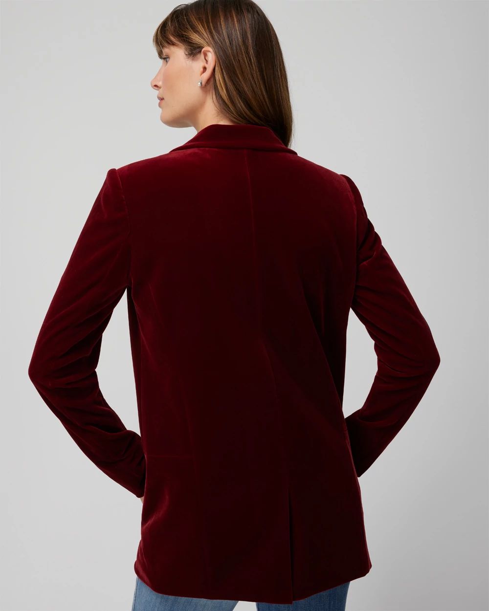 White house black market velvet blazer store